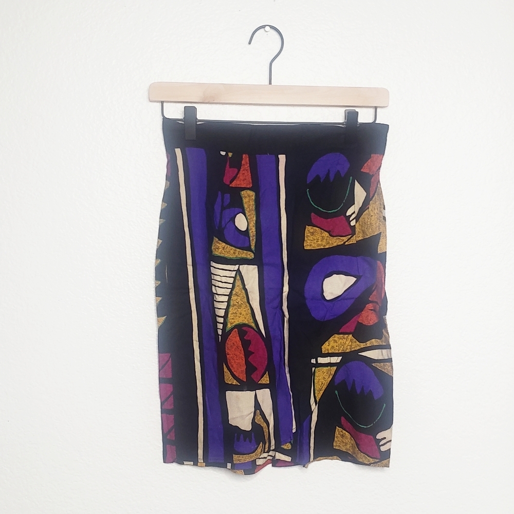Colorful Abstract Mini Skirt
